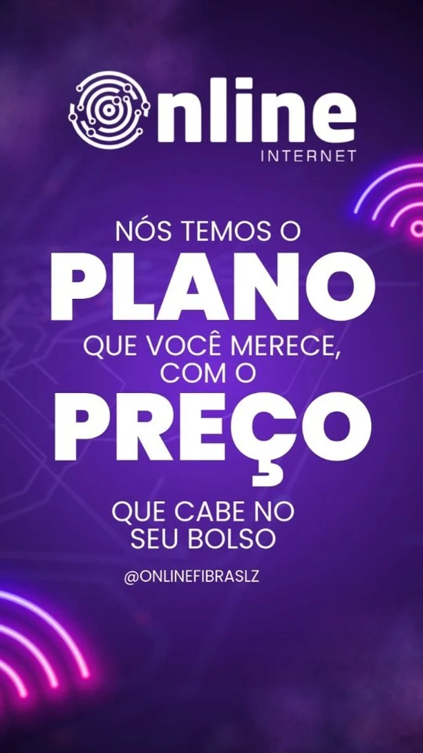 🌎✨ ONLINE FIBRA - Conectando Você ao Mundo! ✨

Mais do que internet, oferecemos conexão de verdade! Com tecnologia de ponta e compromisso com a qualidade, levamos até você velocidade, estabilidade e confiança, sempre guiados por nossos valores.

📡🔗 Conecte-se com quem realmente entende de fibra!

💙 ONLINE FIBRA - Rapidez, confiança e inovação ao seu alcance.

#OnlineFibra #ConectandoVocêAoMundo #InternetDeQualidade #velocidadeeconfiança
