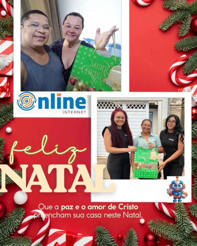 🎄✨ A Online Fibra deseja um Feliz Natal! ✨🎄Neste Natal, queremos agradecer a cada cliente e colaborador que faz parte da nossa história.
Vocês são a conexão que nos move todos os dias 💙Que essa data seja cheia de paz, união, esperança e bons momentos, ao lado de quem você ama.
Seguimos juntos, conectando pessoas, sonhos e conquistas!🎁✨ Feliz Natal e um Ano Novo cheio de realizações!
— Online Fibra 🌐💙